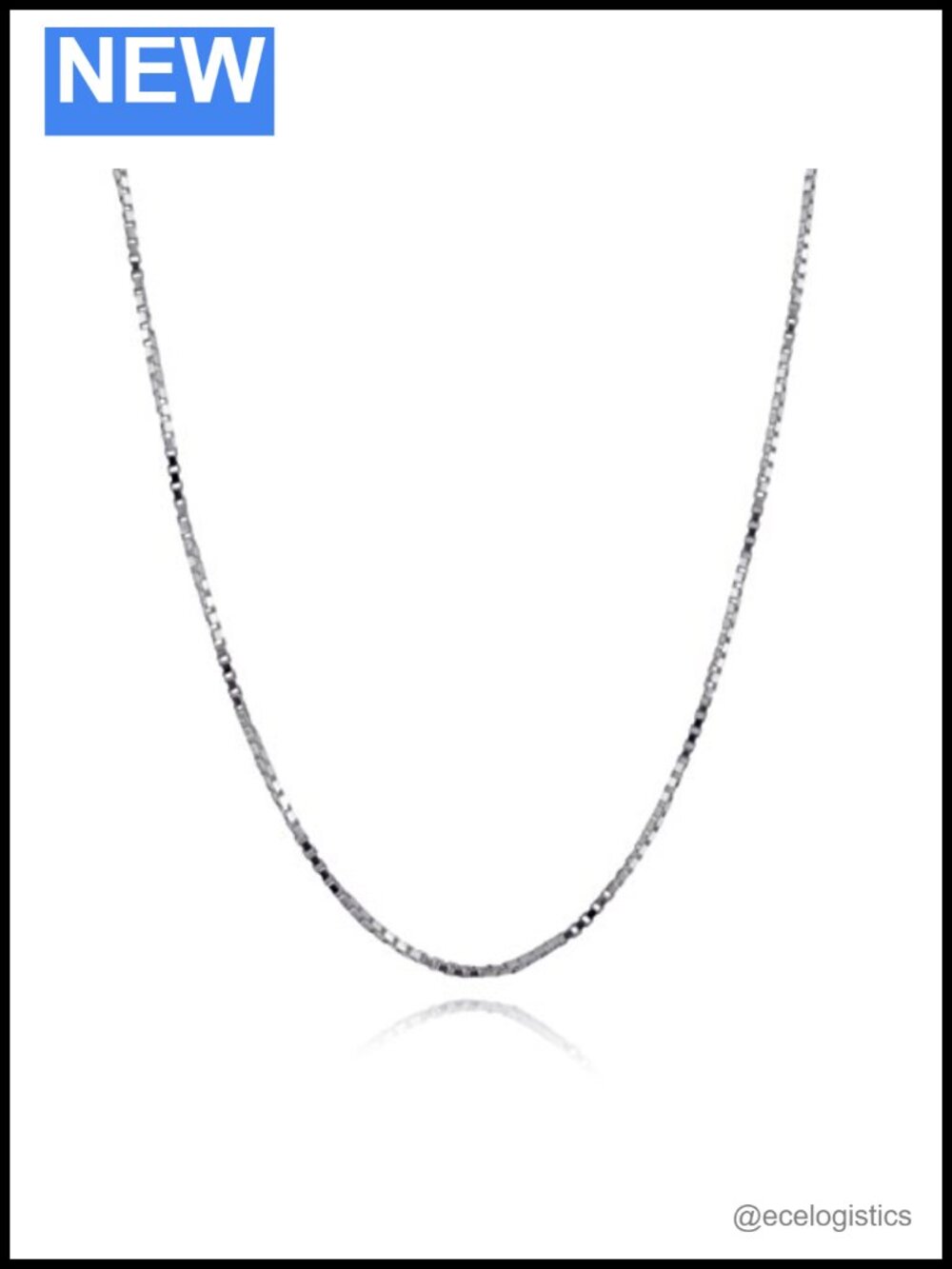 Sterling Silver 1.2mm Box Chain Necklace 26" Layering